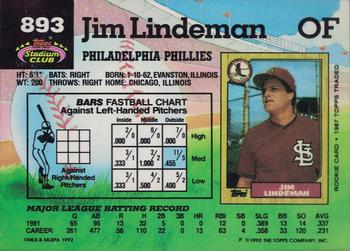 Jim Lindeman  baseball card collectible - Main Image 2