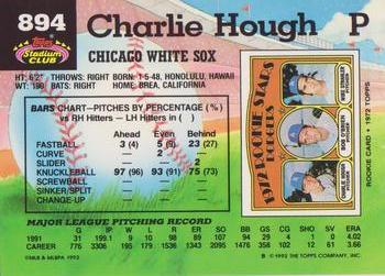 Charlie Hough  baseball card collectible - Main Image 2