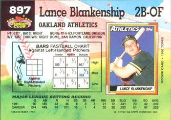 Lance Blankenship  baseball card collectible - Main Image 2