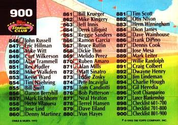 Checklist: 801-900  baseball card collectible - Main Image 2