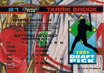 Tarrik Brock  baseball card collectible - Main Image 2