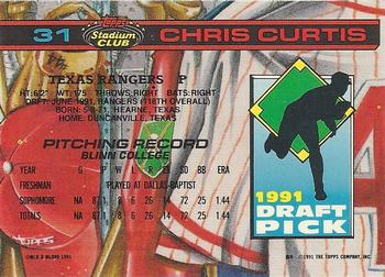 Chris Curtis  baseball card collectible - Main Image 2