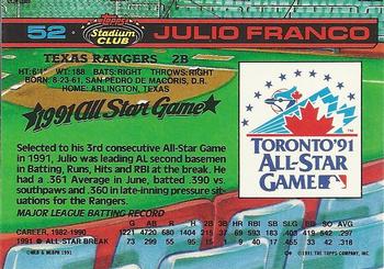 Julio Franco  baseball card collectible - Main Image 2