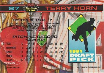 Terry Horn  baseball card collectible - Main Image 2