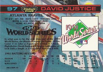 David Justice  baseball card collectible - Main Image 2
