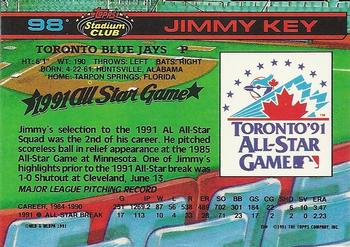 Jimmy Key  baseball card collectible - Main Image 2