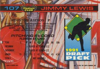 Jimmy Lewis  baseball card collectible - Main Image 2