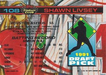 Shawn Livsey  baseball card collectible - Main Image 2