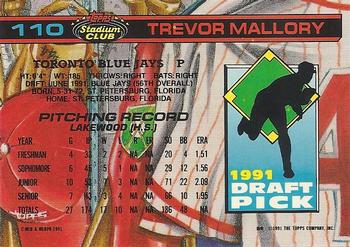 Trevor Mallory  baseball card collectible - Main Image 2