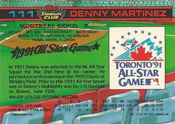 Denny Martinez  baseball card collectible - Main Image 2
