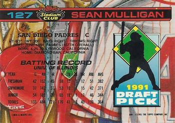 Sean Mulligan  baseball card collectible - Main Image 2