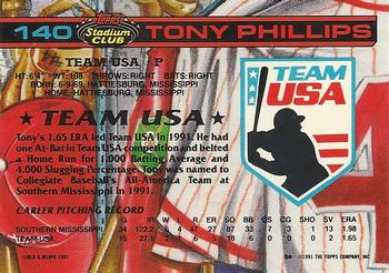 Tony Phillips  baseball card collectible - Main Image 2
