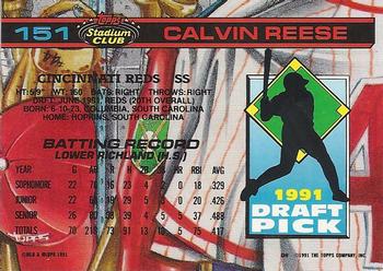 Calvin Reese  baseball card collectible - Main Image 2