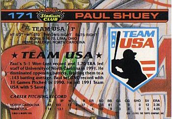 Paul Shuey  baseball card collectible - Main Image 2