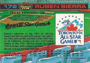 Ruben Sierra  baseball card collectible - Main Image 2
