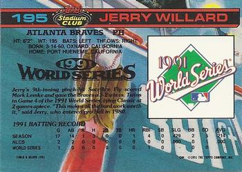 Jerry Willard  baseball card collectible - Main Image 2
