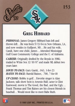 Greg Hibbard  baseball card collectible - Main Image 2