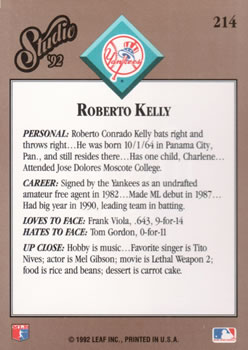 Roberto Kelly  baseball card collectible - Main Image 2