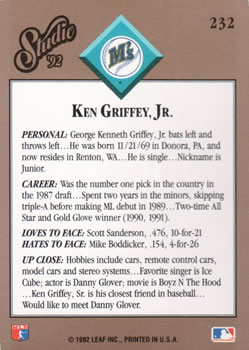 Ken Griffey, Jr.  baseball card collectible - Main Image 2