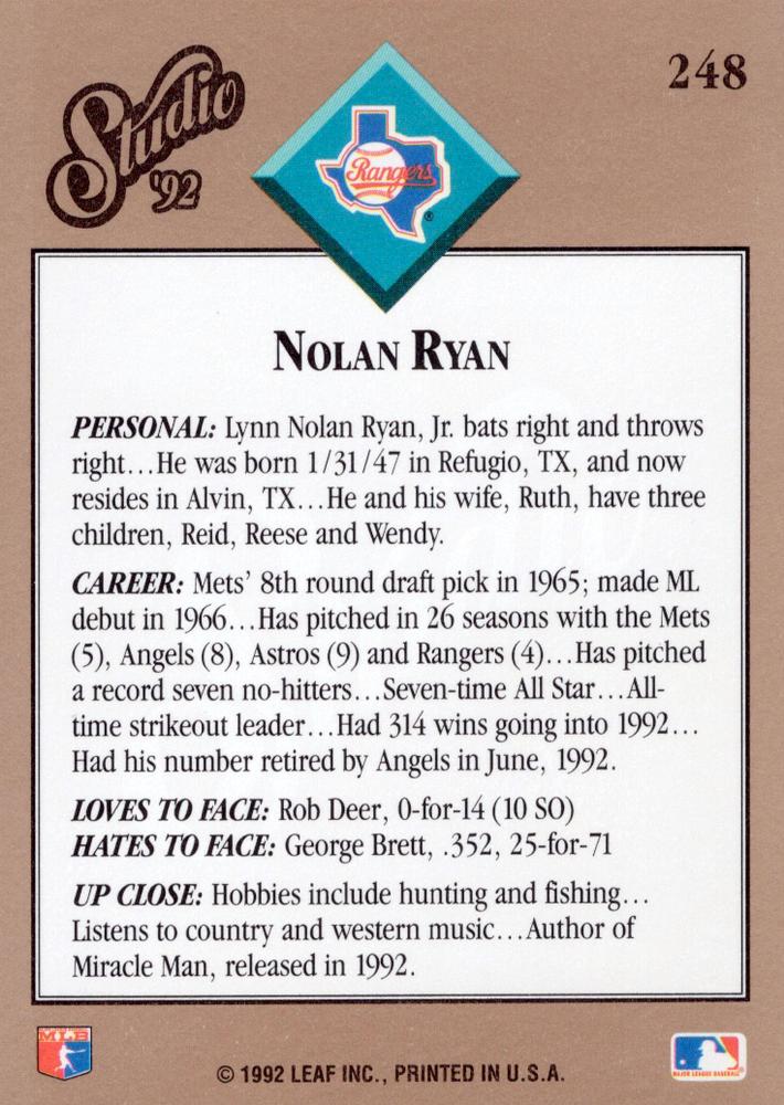 Nolan Ryan  baseball card collectible - Main Image 2