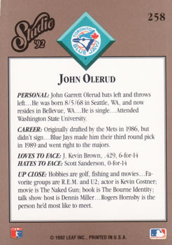 John Olerud  baseball card collectible - Main Image 2