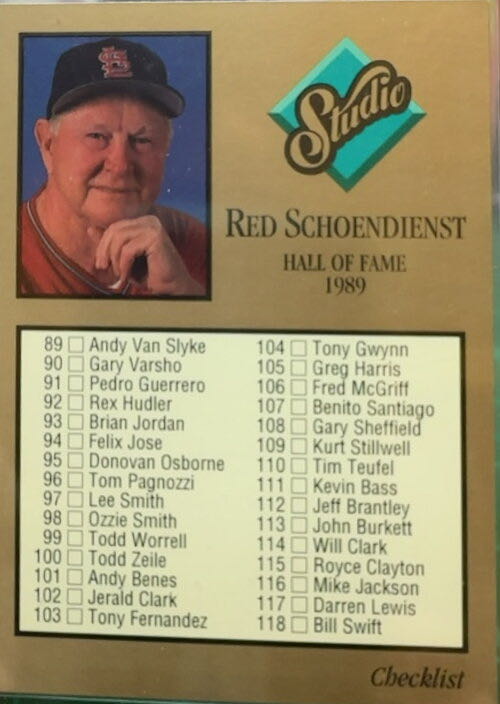 Checklist (Red Schoendienst)  baseball card collectible - Main Image 3