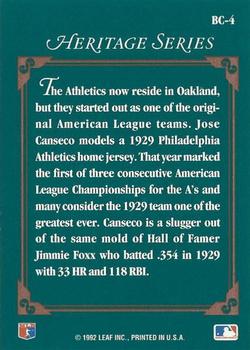 Jose Canseco  baseball card collectible - Main Image 2