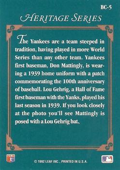 Don Mattingly  baseball card collectible - Main Image 2