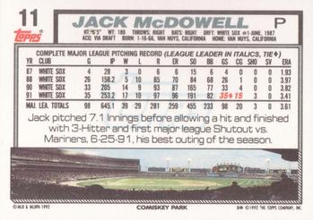 Jack McDowell  baseball card collectible - Main Image 2
