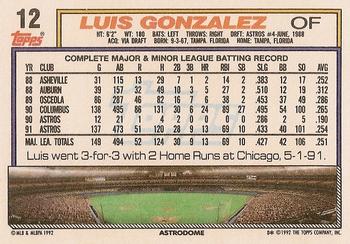 Luis Gonzalez  baseball card collectible - Main Image 2