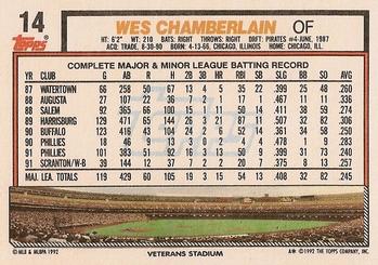 Wes Chamberlain  baseball card collectible - Main Image 2