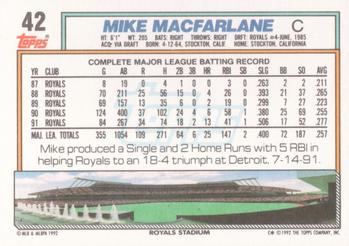Mike Macfarlane  baseball card collectible - Main Image 2