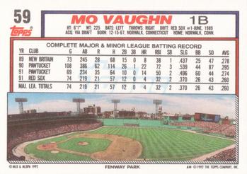 Mo Vaughn  baseball card collectible - Main Image 2