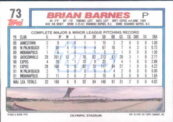 Brian Barnes  baseball card collectible - Main Image 2