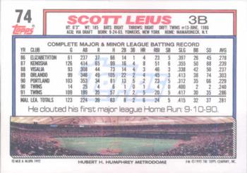 Scott Leius  baseball card collectible - Main Image 2