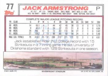 Jack Armstrong  baseball card collectible - Main Image 2