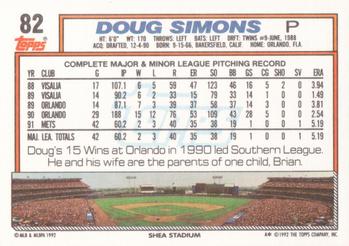 Doug Simons  baseball card collectible - Main Image 2