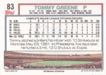 Tommy Greene  baseball card collectible - Main Image 2