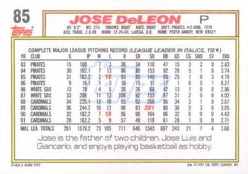 Jose DeLeon  baseball card collectible - Main Image 2