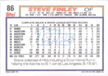 Steve Finley  baseball card collectible - Main Image 2