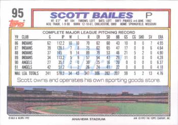 Scott Bailes  baseball card collectible - Main Image 2