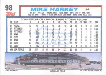 Mike Harkey  baseball card collectible - Main Image 2