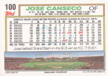 Jose Canseco  baseball card collectible - Main Image 2