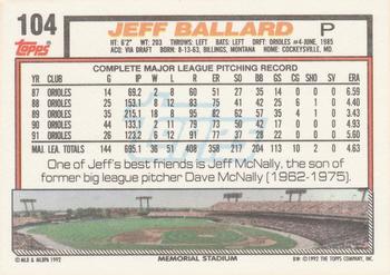 Jeff Ballard  baseball card collectible - Main Image 2