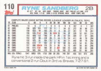 Ryne Sandberg  baseball card collectible - Main Image 2