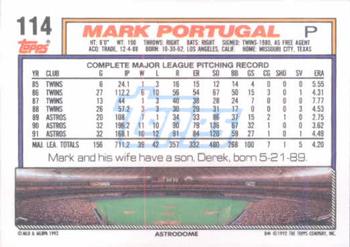 Mark Portugal  baseball card collectible - Main Image 2