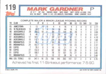Mark Gardner  baseball card collectible - Main Image 2