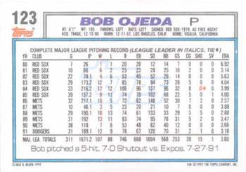 Bob Ojeda  baseball card collectible - Main Image 2