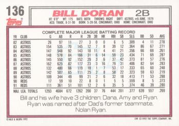 Bill Doran  baseball card collectible - Main Image 2