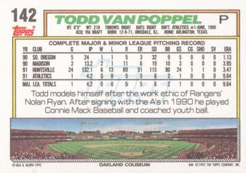 Todd Van Poppel  baseball card collectible - Main Image 2